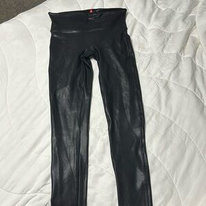 Spanx Faux Leather Leggings EUC